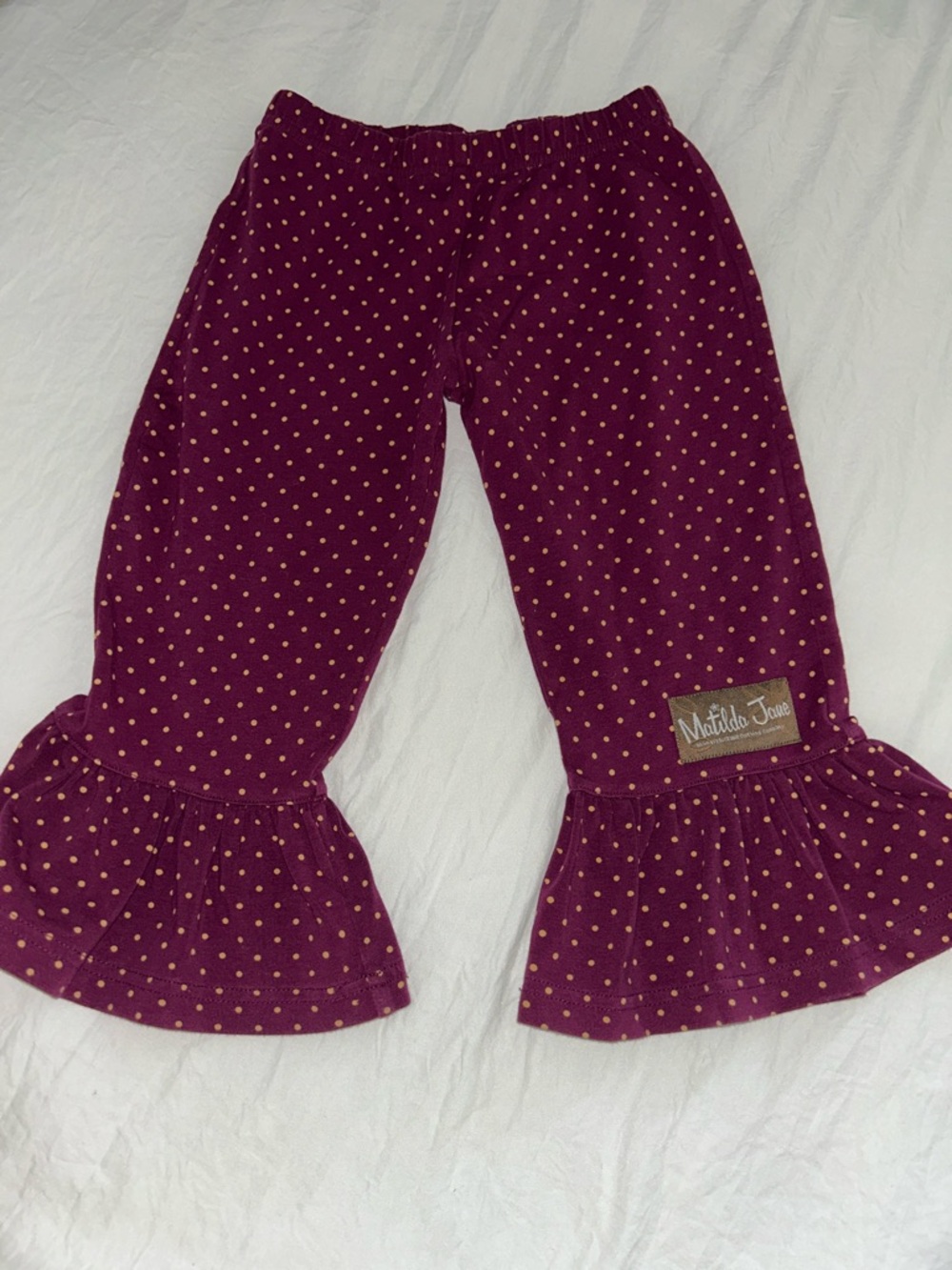 Matilda Jane Plum Dot Ruffle Pants
